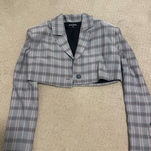 For Love & Lemons plaid crop blazer size M